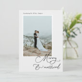 Kerstkaart voor pasgehuwden (Staand voorkant)