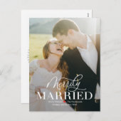 Kerstkaart voor pasgehuwden eerste kerst feestdagenkaart (Voorkant / Achterkant)