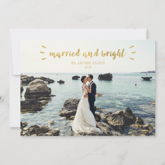 Kerstkaart voor pasgehuwden, Huwelijk, Feestdagen (Voorkant)