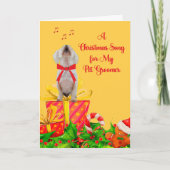 kerstKaart voor Pet Groomer met White Dog Kaart (Voorkant)