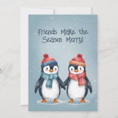 Kerstkaart voor pinguïnvrienden kaart (Voorkant)
