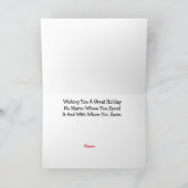 Kerstkaart voor politieauto's kaart (Binnen)