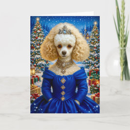 Kerstkaart voor Poodles Feestdagen Kaart