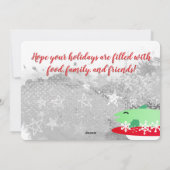 kerstkaart voor poolrestaurants met beer, chef-kok (Achterkant)