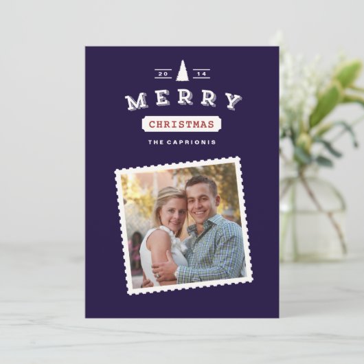  kerstkaart voor postzegels (Staand voorkant)