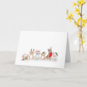 kerstkaart voor puppies kaart (Gele Bloem)