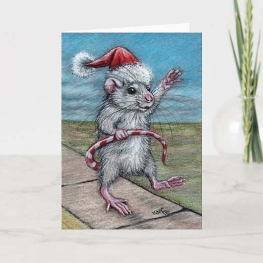 Kerstkaart voor Ratten Feestdagen Kaart (Voorkant)