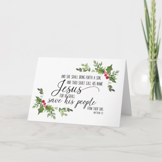 Kerstkaart voor religieuze doeleinden met bijbelse feestdagen kaart (Voorkant)