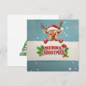 Kerstkaart voor rendieren (Voorkant / Achterkant)