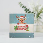 Kerstkaart voor rendieren (Staand voorkant)