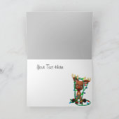 Kerstkaart voor rendierfoto's feestdagen kaart (Binnen)