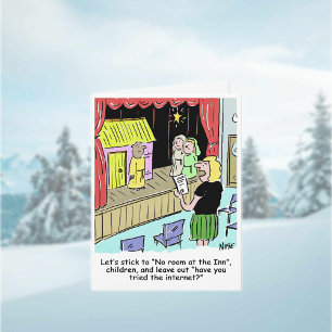 Kerstkaart voor schoolnativiteit feestdagen kaart