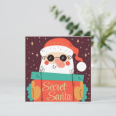 Kerstkaart voor Secret Santa (Staand voorkant)