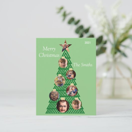  kerstkaart voor sierdoeleinden (Staand voorkant)