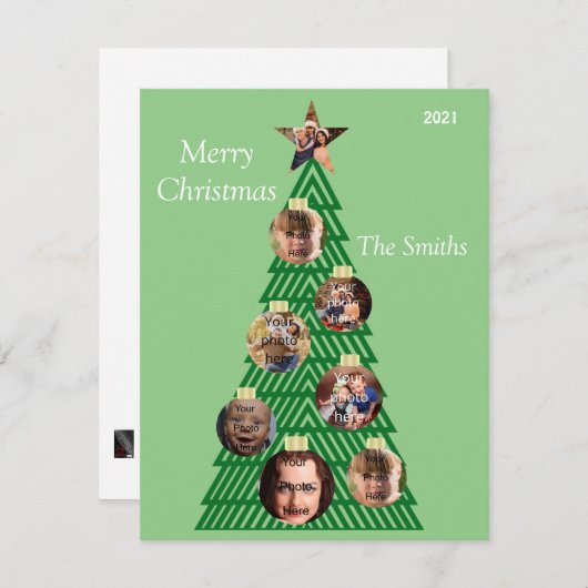  kerstkaart voor sierdoeleinden (Voorkant / Achterkant)