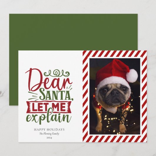 Kerstkaart voor Sinterklaas (Voorkant / Achterkant)