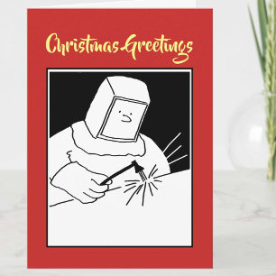 Kerstkaart voor smid of lasser feestdagen kaart
