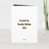 Kerstkaart voor sneeuwman feestdagen kaart (Achterkant)