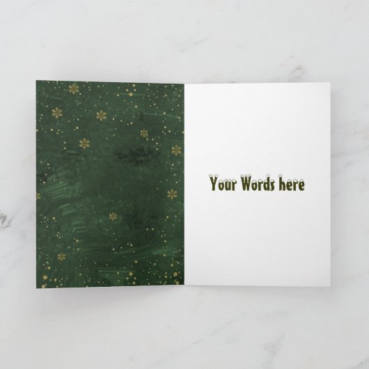 Kerstkaart voor sneeuwman feestdagen kaart (Binnen)