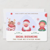 Kerstkaart voor sociale afstand (Voorkant)