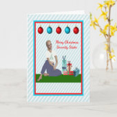 kerstKaart voor Sorority Zister Kaart (Gele Bloem)