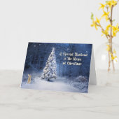 Kerstkaart voor speciale echtgenoot landschappelij kaart (Gele Bloem)