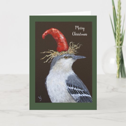 kerstkaart voor spotvogels feestdagen kaart (Voorkant)