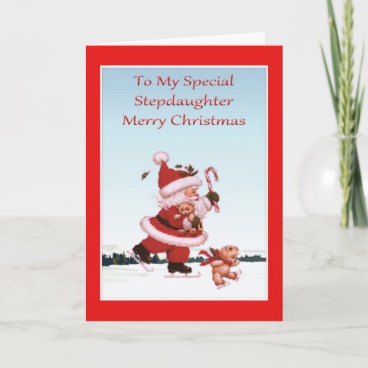 Kerstkaart voor Stiefdochter Feestdagen Kaart (Voorkant)