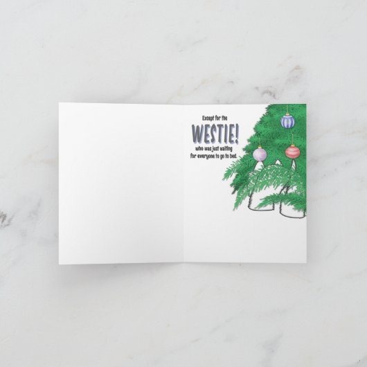 kerstkaart voor stropdasliefhebbers kaart (Binnen)