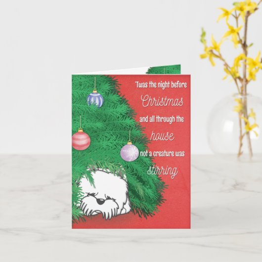 kerstkaart voor stropdasliefhebbers kaart (Gele Bloem)