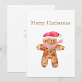 kerstkaart voor taardebrood kaart (Voorkant / Achterkant)