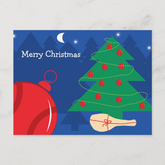 Kerstkaart voor tennisspelers feestdagenkaart (Voorkant)