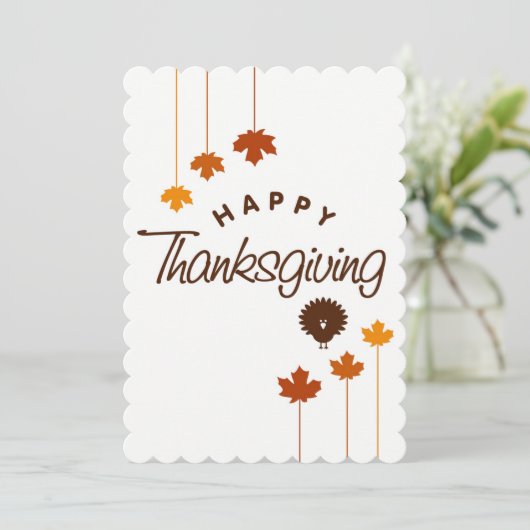 Kerstkaart voor Thanksgiving (Staand voorkant)