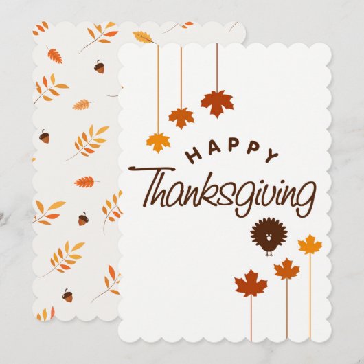 Kerstkaart voor Thanksgiving (Voorkant / Achterkant)