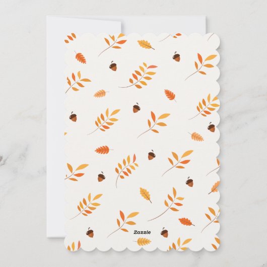 Kerstkaart voor Thanksgiving (Achterkant)