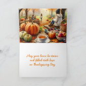 Kerstkaart voor Thanksgiving Across the Miles Feestdagen Kaart (Binnen)