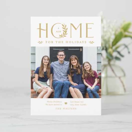 kerstkaart voor thuisbeweging (Staand voorkant)