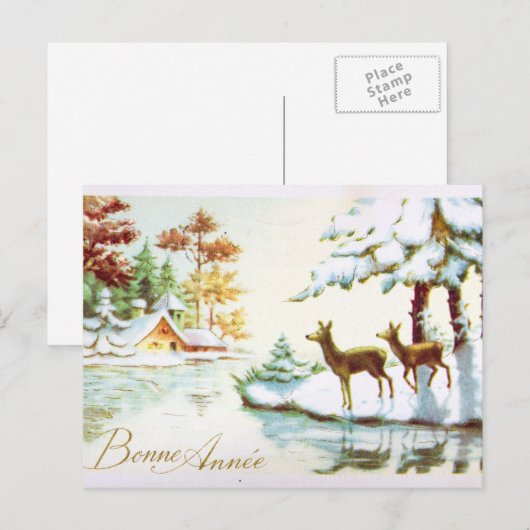 Kerstkaart voor thuiskerstmis feestdagenkaart (Voorkant / Achterkant)