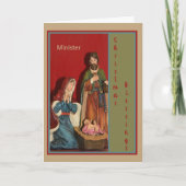 kerstKaart voor uw minister Feestdagen Kaart (Voorkant)