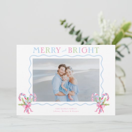 Kerstkaart voor vakantie (Staand voorkant)