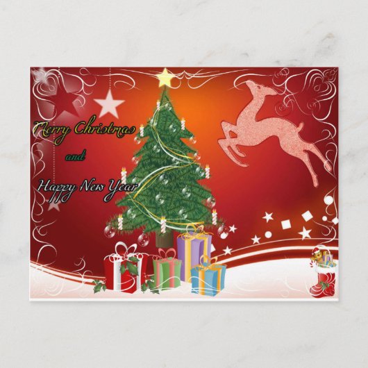 Kerstkaart voor vakantie feestdagenkaart (Voorkant)