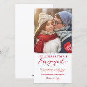 Kerstkaart voor verlovingsfoto's (Voorkant / Achterkant)