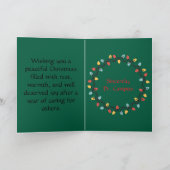 Kerstkaart voor verpleegkundigen opgevouwen kaart (Binnen)