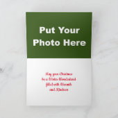 Kerstkaart voor vogels met foto's + aangepaste tek feestdagen kaart (Binnen)