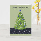 KerstKaart voor volwassen zoon Kaart (Gele Bloem)