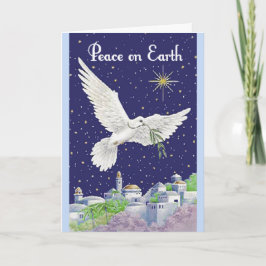 kerstkaart voor vredesduif feestdagen kaart