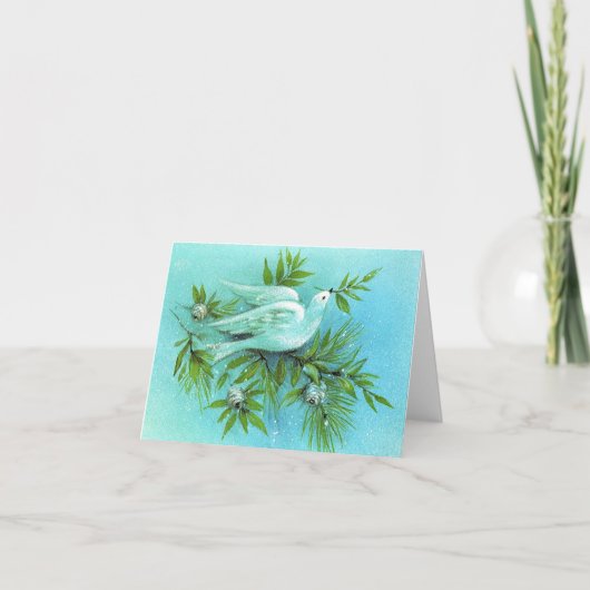  kerstkaart voor vredesduif kaart (Voorkant)