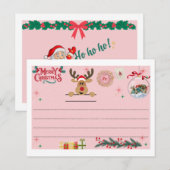 Kerstkaart voor vrolijk Kerstmis Briefkaart (Voorkant / Achterkant)