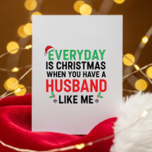 Kerstkaart voor vrouw Funny Van liefhebbende echtg