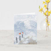 kerstkaart voor waterkleuren kaart (Gele Bloem)